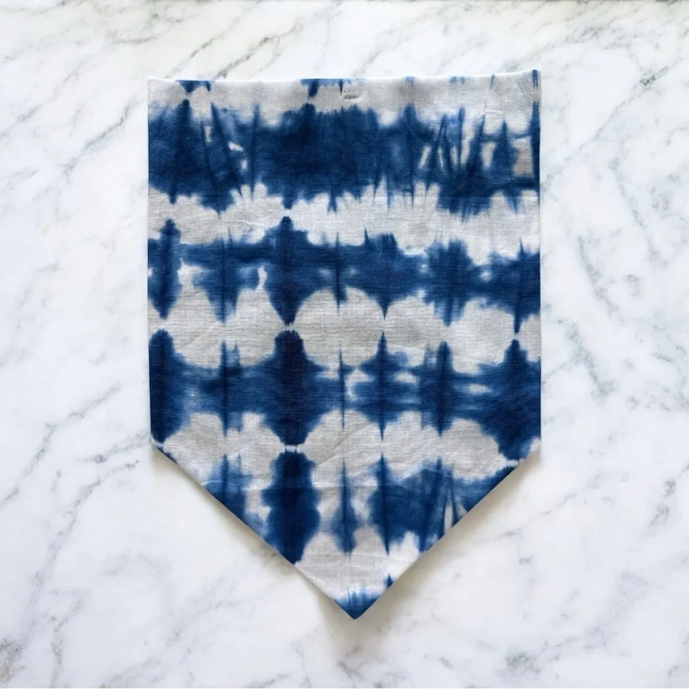 DOG Bandana - Blue Tie Dye - Size L Large